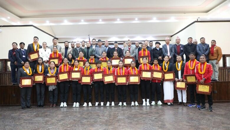 अन्तर्राष्ट्रिय पदक जित्ने खेलाडीहरु सम्मानित
