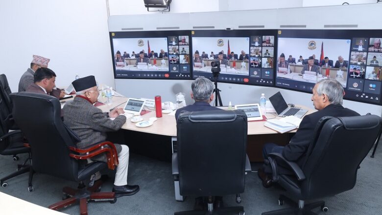 मुख्यमन्त्रीहरुसँग प्रधानमन्त्रीको भर्चुअल बैठक