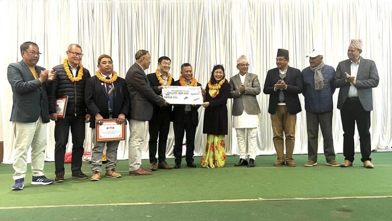 एनआरएनएद्वारा अन्तर्राष्ट्रिय म्याराथनको लागि ७ लाख ५० हजार रुपैयाँ सहयोग प्रदान