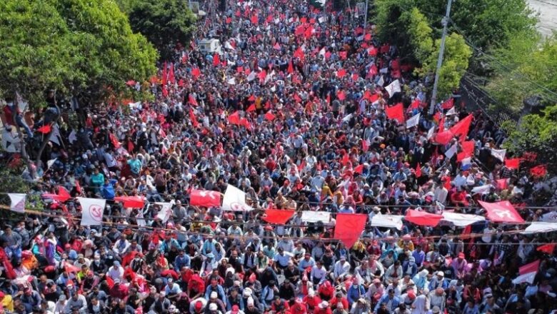 समाजवादी मोर्चाले गणतन्त्रको पक्षमा गरेको प्रदर्शनमा पचासौं हजारको सहभागिता