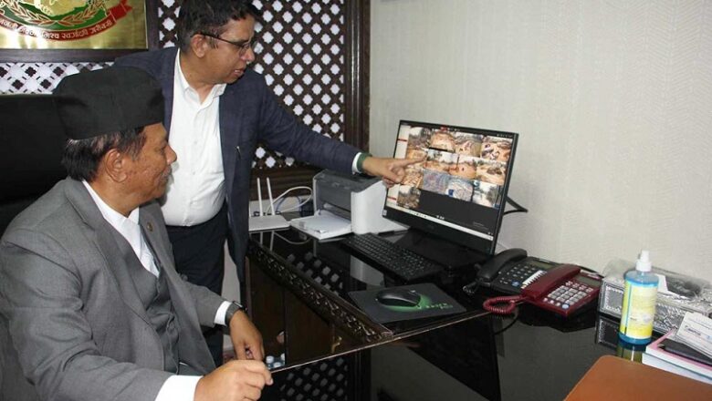 सहरी विकास मन्त्रालयबाटै कीर्तिपुर क्रिकेट मैदान निर्माण कार्यको निरीक्षण