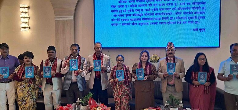 ढुंगानाको कविताकृति ‘सौन्दर्यको भग्नावशेष’ लोकार्पित