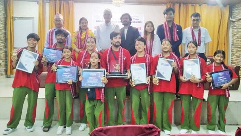 दुबईमा प्रतियोगिता जित्ने नृत्यकर्मी सम्मानित