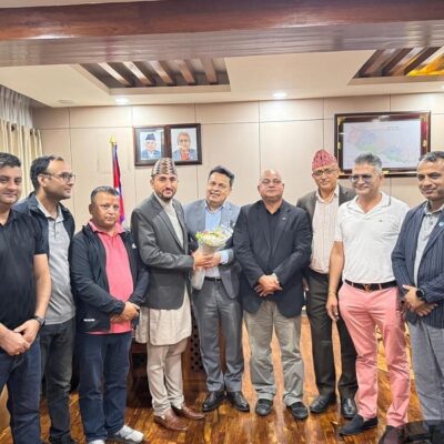 एनआरएनए टोलीको सञ्चार तथा सूचना प्रविधि मन्त्रीसँग भेटघाट