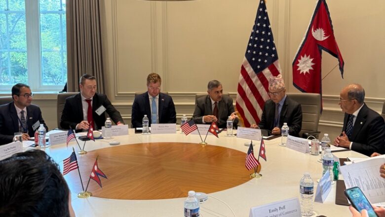 अमेरिका चेम्बर अफ कमर्सको बिजनेस डायलगलाई अर्थमन्त्री खनालद्वारा सम्बोधन