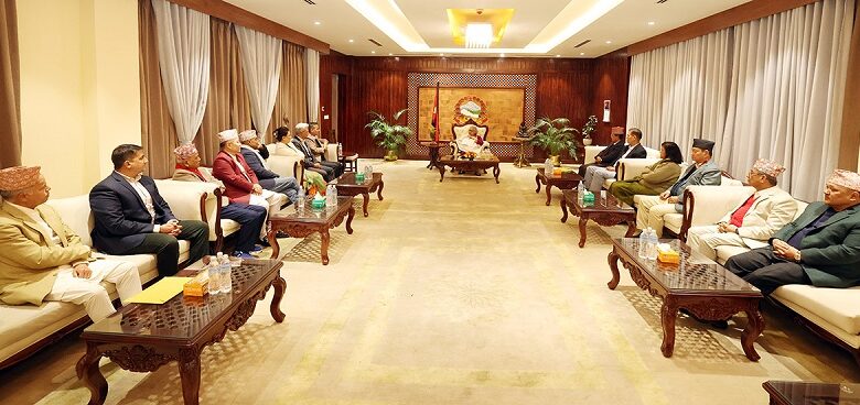 प्रधानमन्त्री सुशीला कार्कीद्वारा राष्ट्रिय प्रजातन्त्र पार्टीका नेतासँग छलफल