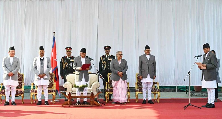नवनियुक्त परराष्ट्र मन्त्री बालानन्द शर्माले लिए पद तथा गोपनीयताको शपथ