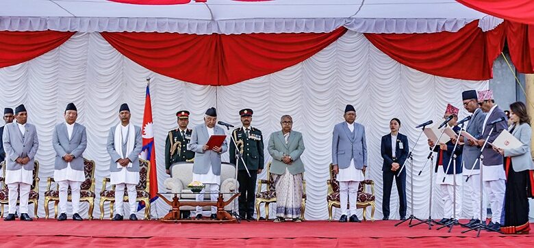 अन्तरिम सरकारको मन्त्रिपरिषद् विस्तारः नयाँ ४ मन्त्रीले लिए सपथ