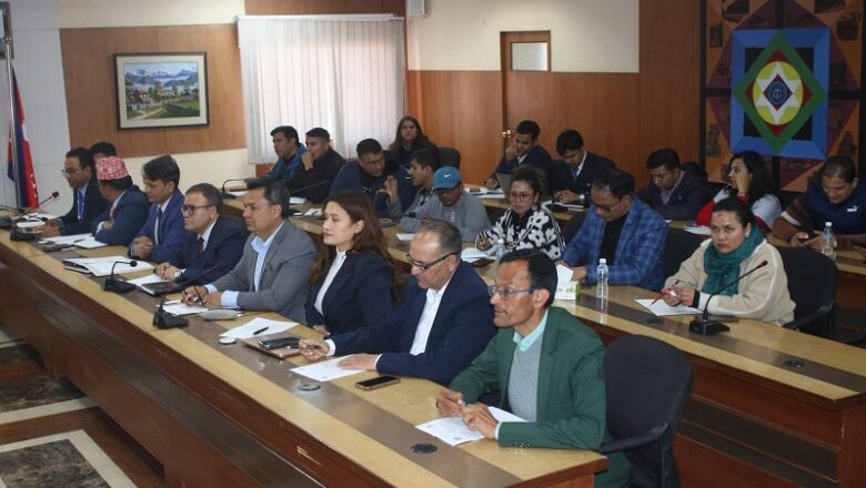 एनआरएनएको १२औँ सम्मेलन फागुन ३० मा, परराष्ट्र मन्त्रालयमा गरियो संयुक्त पत्रकार सम्मेलन