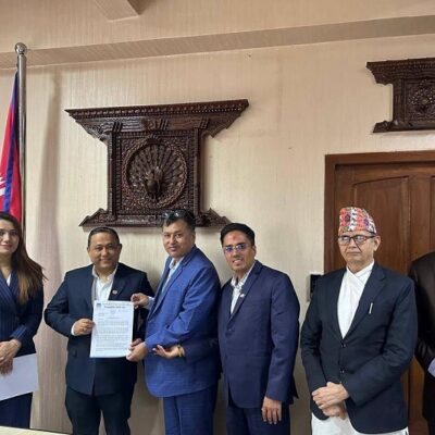 विश्व ज्ञान सम्मेलनको तयारीबारे परराष्ट्रमन्त्री तथा विज्ञान, प्रविधि तथा नवप्रवर्तन मन्त्रीसँग छलफल