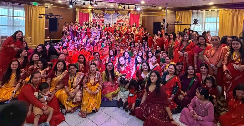 कोलोराडोका दिदीबहिनीहरूले साँस्कृतिक कार्यक्रमसंगै सामुहिकरुपमा खाए तिजको दर
