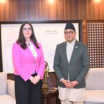 कार्यवाहक प्रधानमन्त्री वाग्ले र अमेरिकी कार्यवाहक राजदूत मेगन बाउल्डिनबीच भेटवार्ता