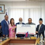एनआरएनद्वारा डीएनए परीक्षण किट तथा एक करोड आर्थिक सहयोग हस्तान्तरण