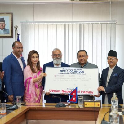 एनआरएनद्वारा डीएनए परीक्षण किट तथा एक करोड आर्थिक सहयोग हस्तान्तरण